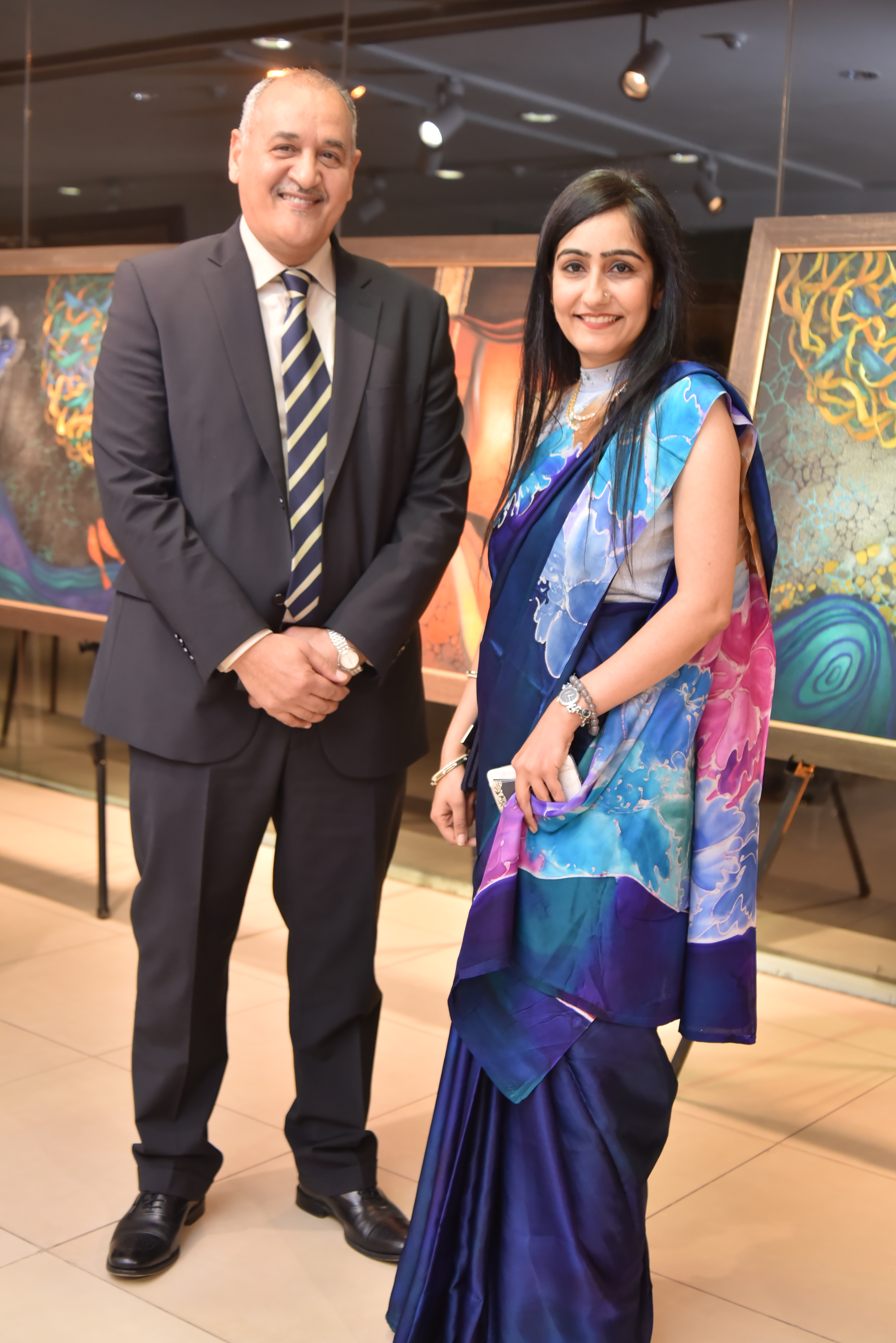 H.E. Mohamed Maliki- Ambassador of Morocco with Nidhi Seth