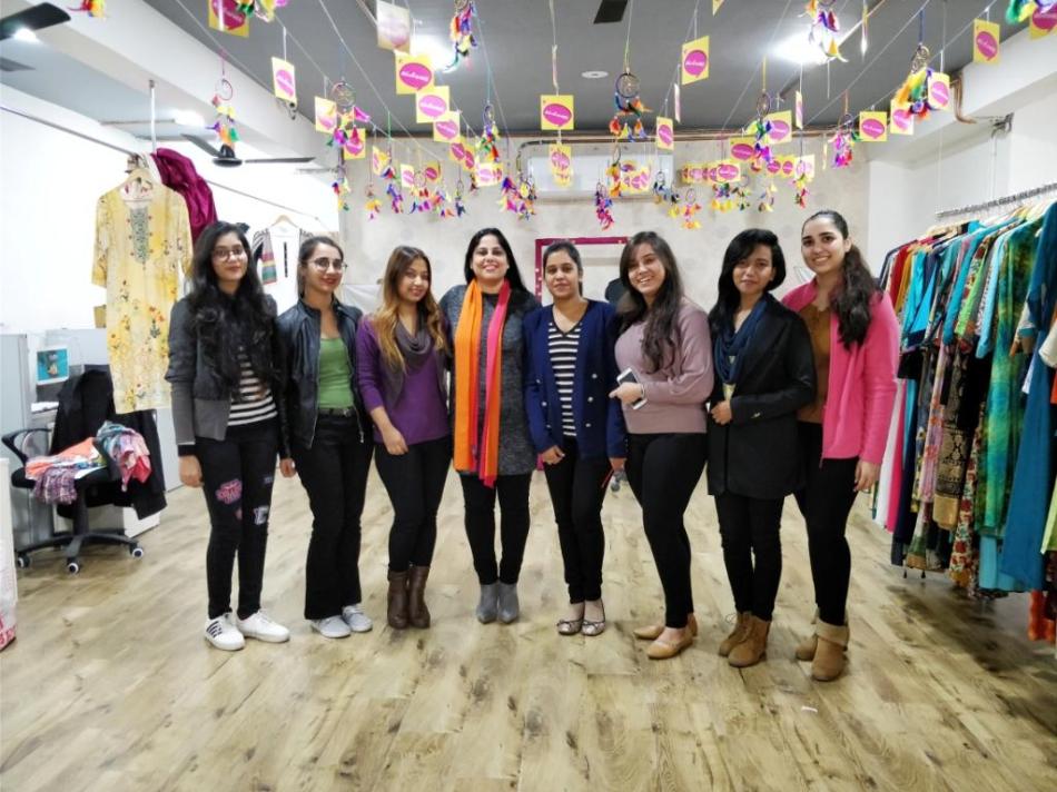 Sheetal Kapoor with her fashion team at Shree