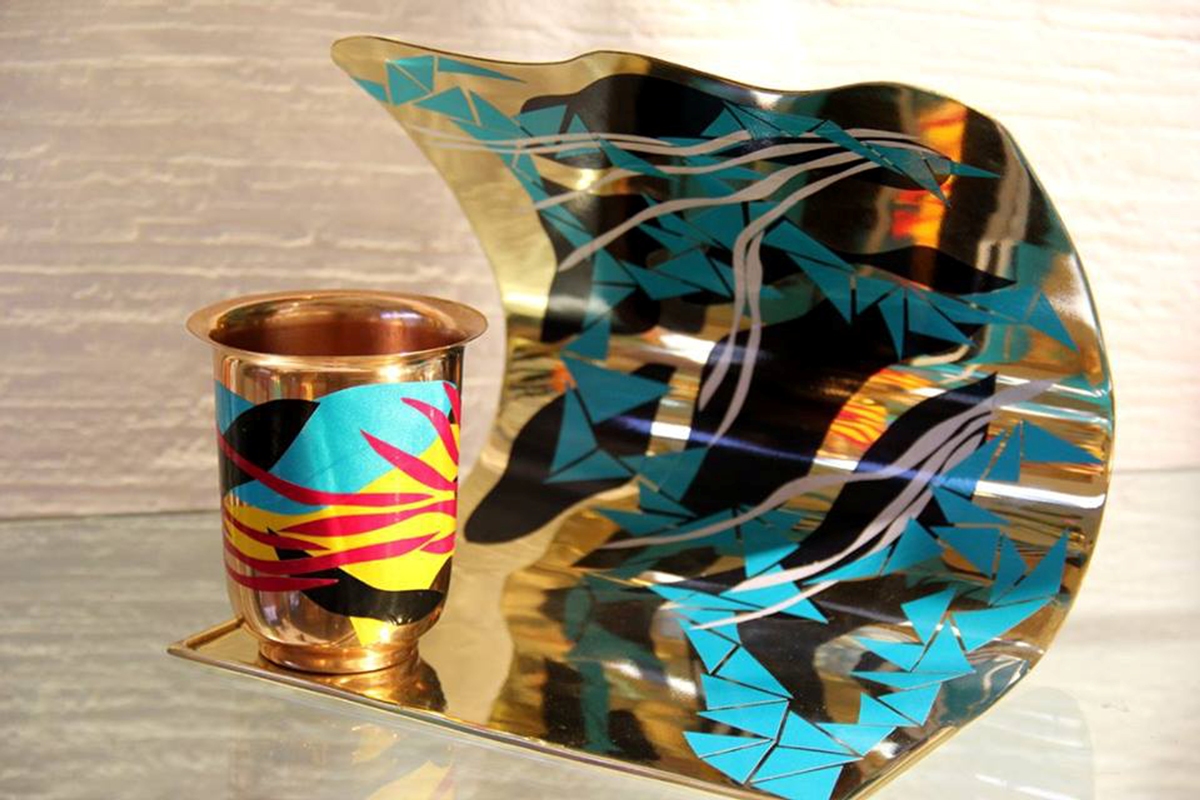 Chamak Patti copper goblet and C-curve platter.jpg