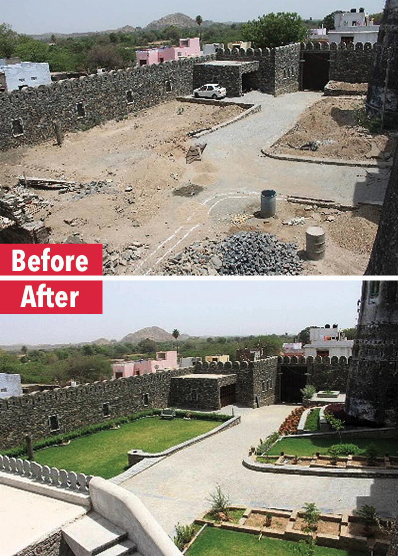 Before-After Fort Meja entrance