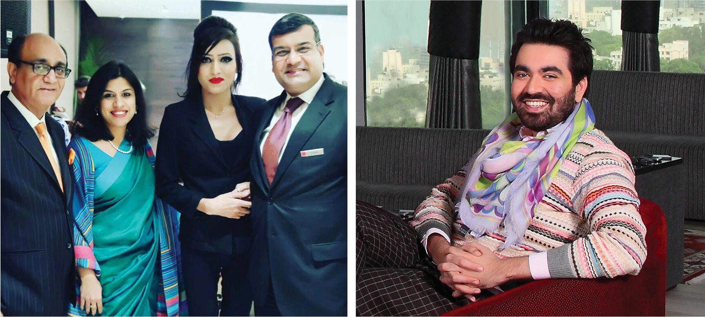 Maahi with Lalit hotel employees