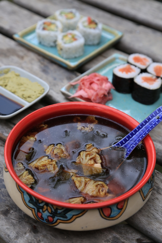 miso soup and sushi .JPG