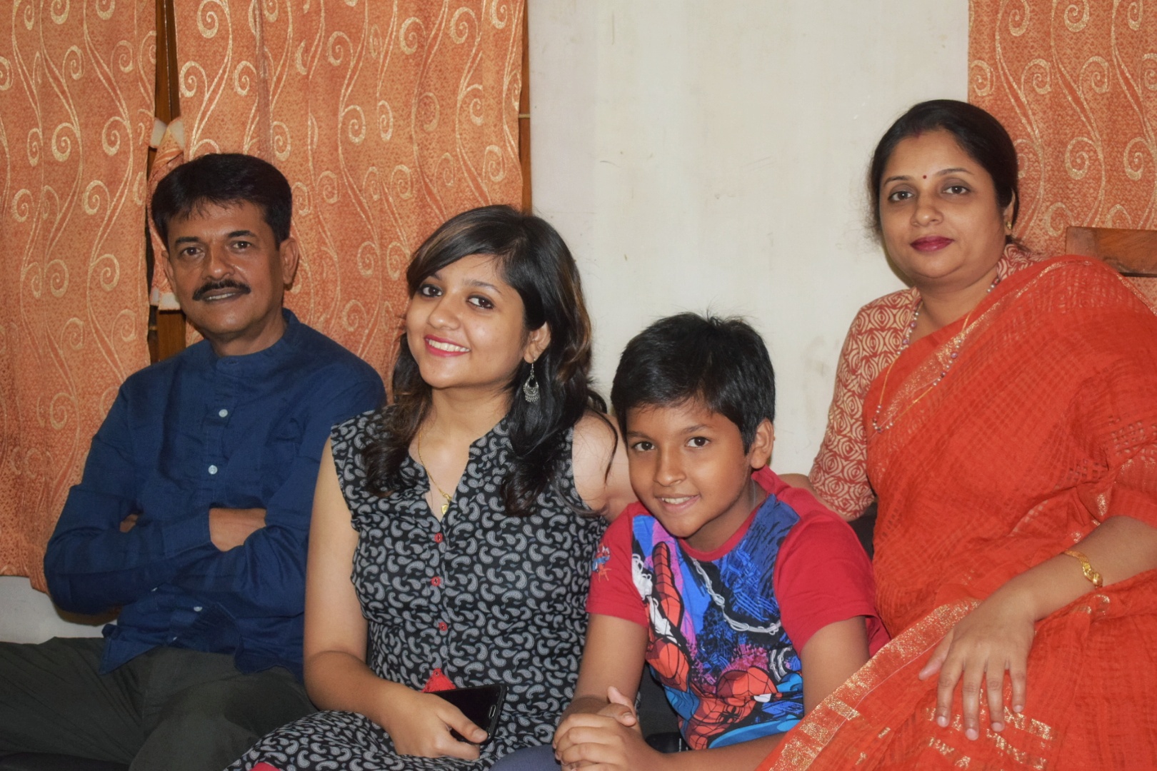 Medha Saha and family