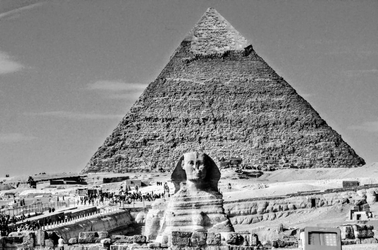 Egypt sphinx and pyramids