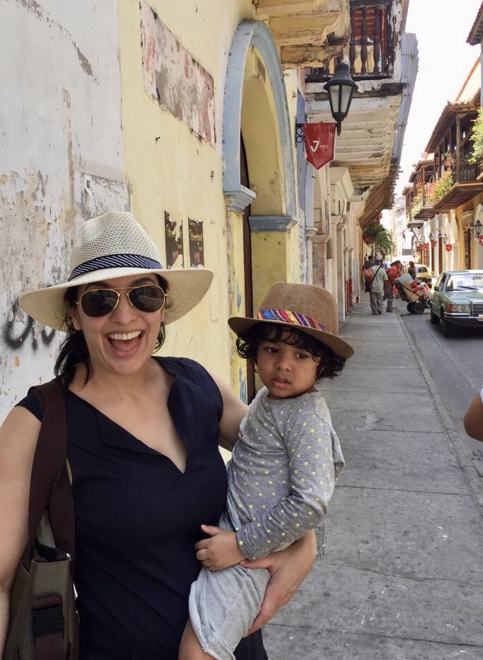 Simone Ahuja with son 2