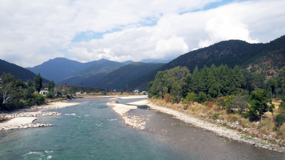 Bhutan-Terrain-with-cyprus-trees