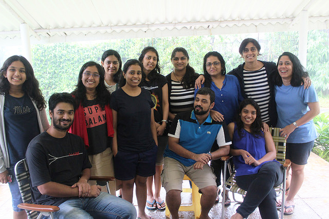 Vidita Vaidya with students